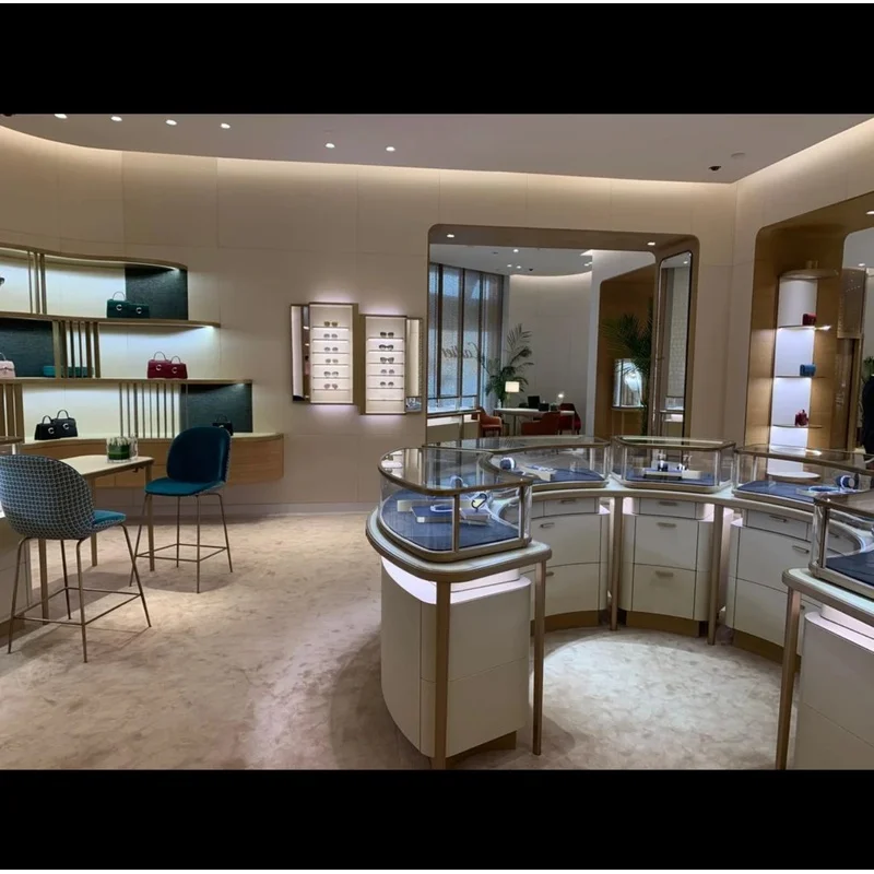 custom.High-End Luxury Modern Style Display Vitrine Eco-Friendly Shop Fittings and Fixtures Jewelry S