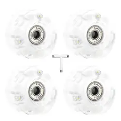Indoor Roller Skate Wheels Light Up Skate Wheels Roller Skate Wheels Wear-Resistant High Elasticity Skate Replacement Wheels For