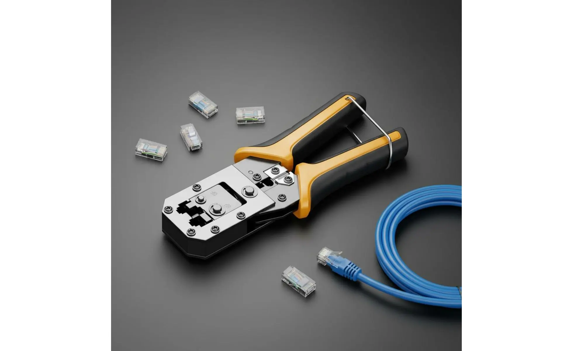Crimping Tool Multi-Functional Network Wire Crimper Wire Crimper and Insulation Remover Ergonomic Handle Crimping Tool Multi-Functional Network Wire Crimper Wire Crimper and Insulation Remover Ergonomic Handle