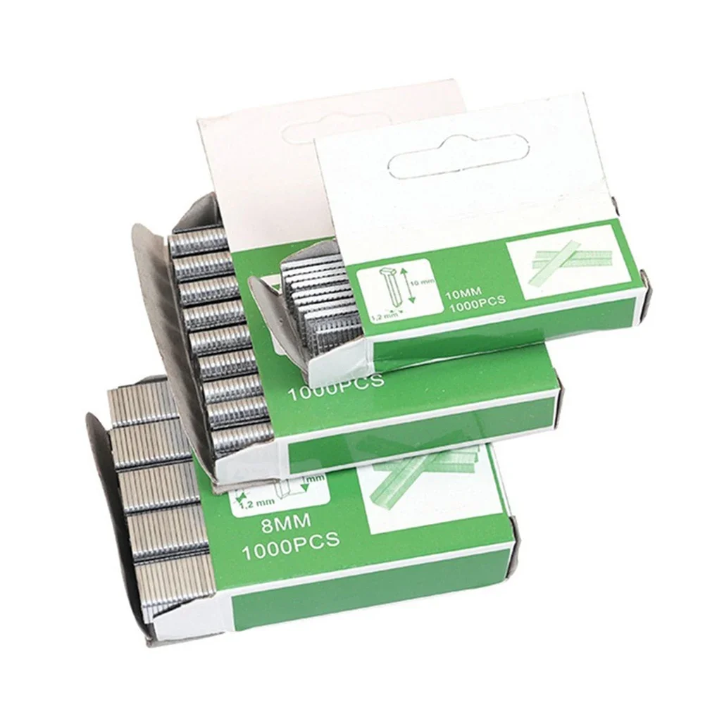 Imagem -06 - Grampos de Aço em u para Unhas Ferramentas para Pregos Adequados para Embalagens Domésticas Grampeador de Prata 12 mm mm 10 mm 1000 Pcs