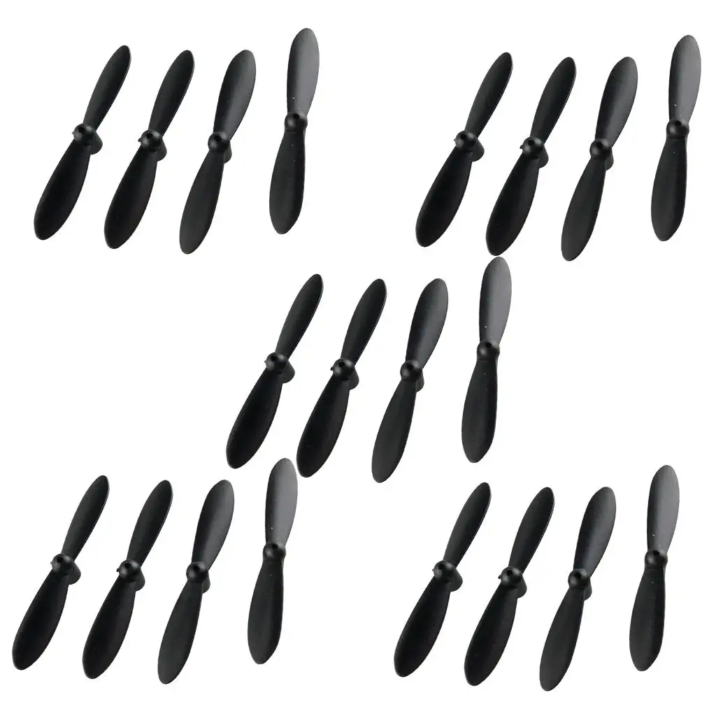 20Pcs Propeller Set Airscrew Replacement for Cheerson CX 10 Mini Drone Quadcopter Helicopter RC Accessories Black