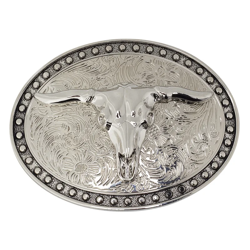 Bull Schedel Legering Gesp Western Cowboy Stierenvechter Gesp Zonder Riem