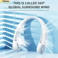 Portable Mini Neck Hanging Fan USB Rechargeable Wearable for Outdoor Sports Running Travel No Blades Summer Cool