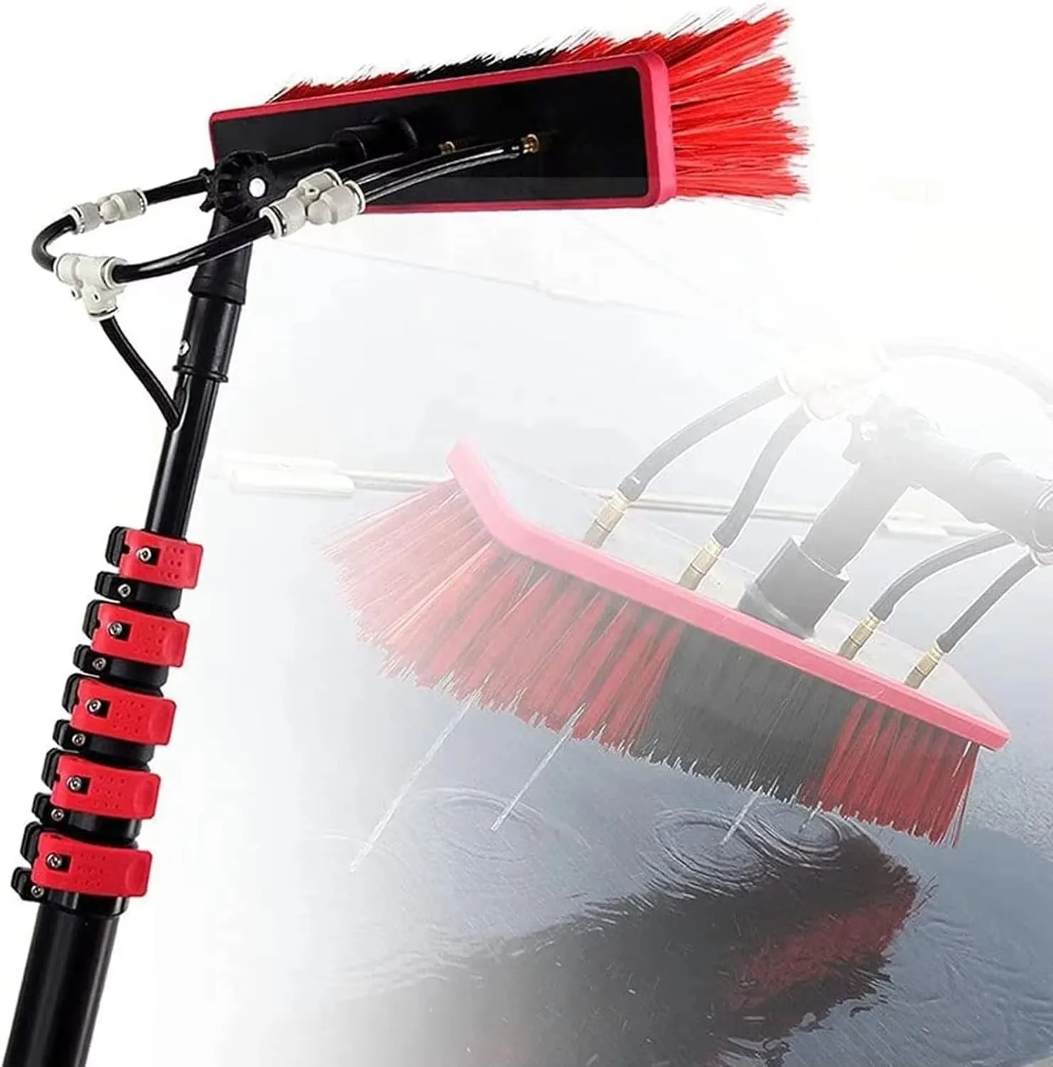 Metal Telescopic Water Fed Pole Brush for Window & Solar Panel Cleaning
