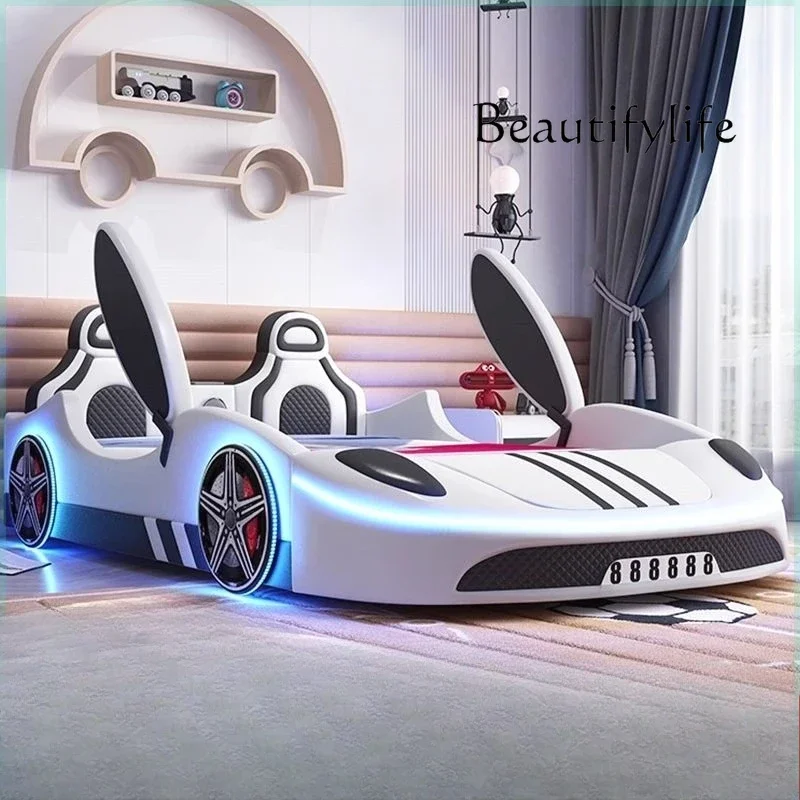 

luxury opened lights car children beds car door frame bases full size individual kids bed cama casal bedroom for furniture