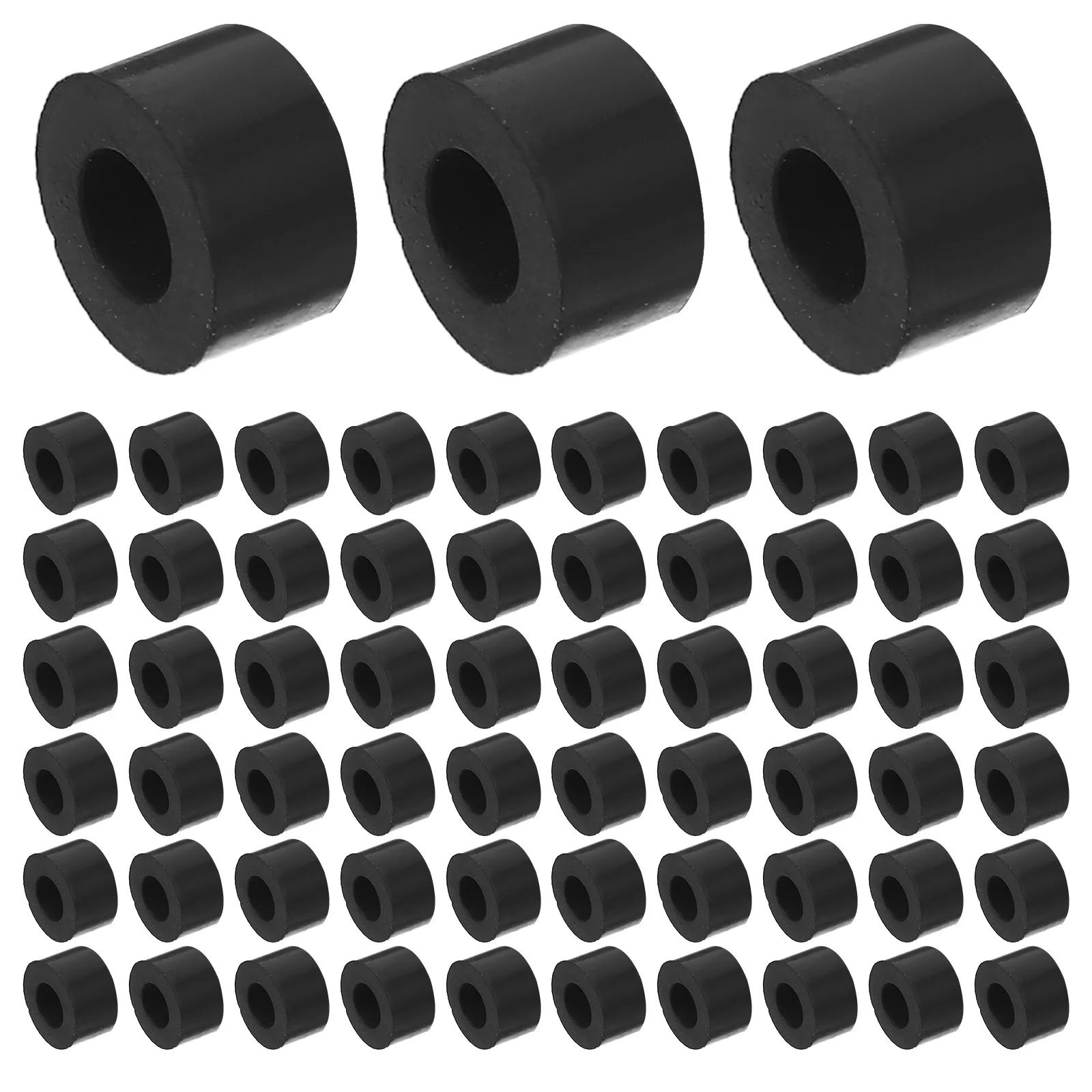 100Pcs Rubber O Shape Isolation Washers 12Mm Od 6Mm Id 7Mm Thick Vibration Dampers Noise Reduction Pads Machine Mount Black