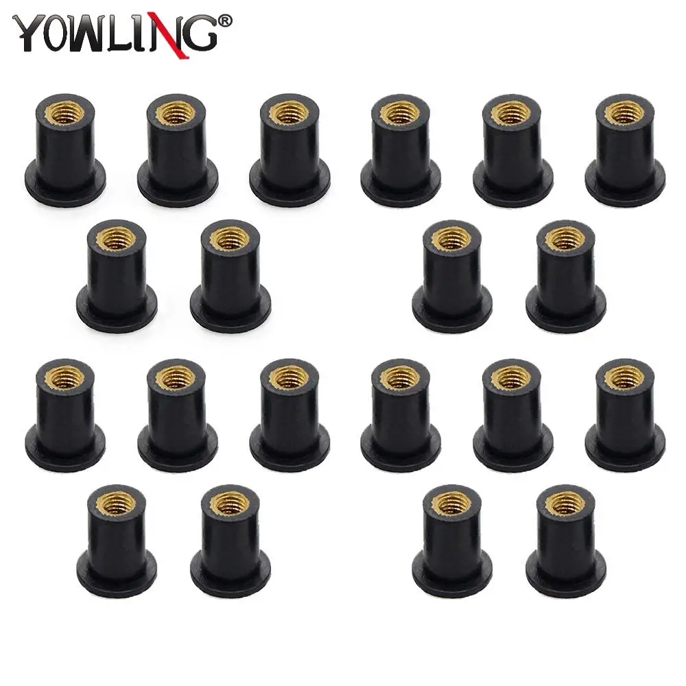 

Hot Sale M5 Metric Rubber Grommet Rubber Well Nut Blind Fastener Windscreen Wellnuts Fishing Kayak Canoe Accessory