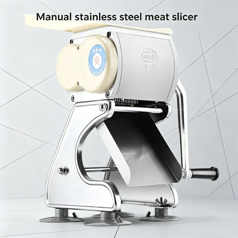 Multi functional stainless steel manual meat slicer portable household slicing tool