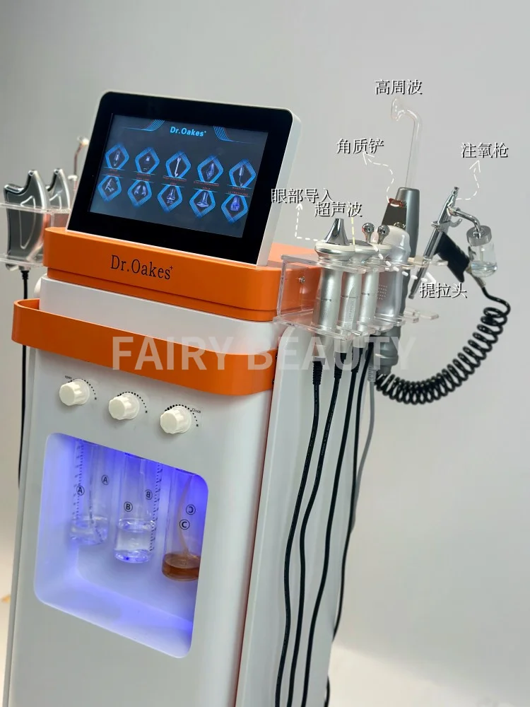 신형 11 in 1 하이드로 옥시젠 페이셜 스킨 관리 기계 하이드라 필 아쿠아 페이셜 딥 클리닝 얼굴 타이트닝 살롱용