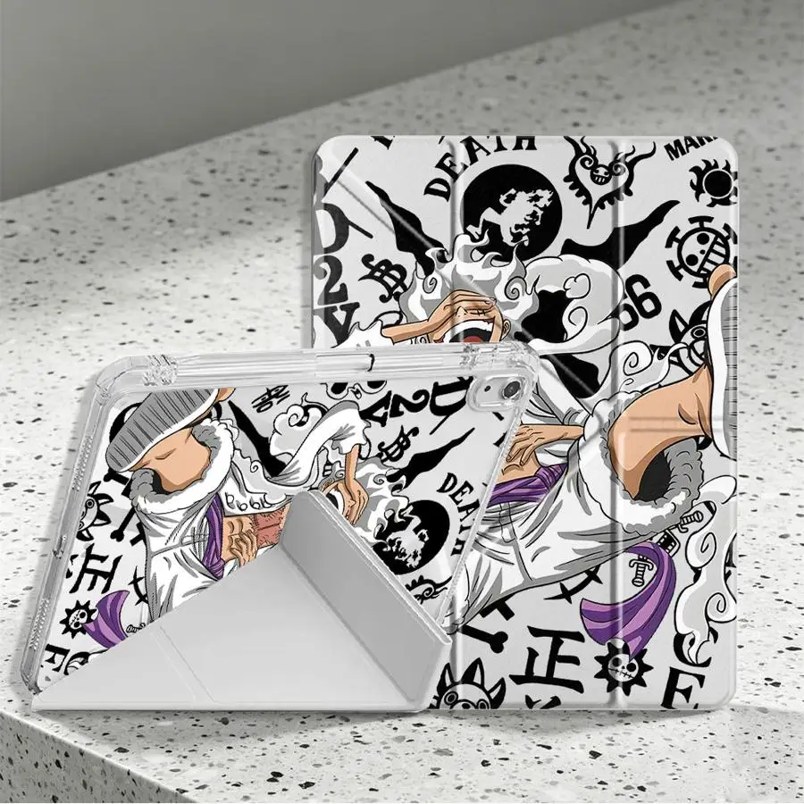 One Piece Luffys Gear 5 With Pen Slot Cover Tablet Case For Samsung Galaxy Tab S10 Lite A11 S9 Plus S8 A8 A9 Plus S7 FE