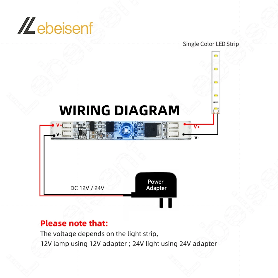 Commutateur de détection tactile LED sans soudure, gradateur SnapDC, 12V, 24V, 1CH, PCB intégré en aluminium pour le contrôle des lampes à bande