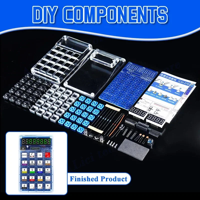 لتقوم بها بنفسك LED أنبوب رقمي الآلات الحاسبة الإلكترونية عدة 51 متحكم صغير التحكم المقاومة تحويل DIY بها بنفسك مشاريع لحام #6