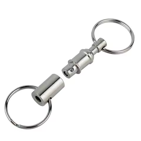 Exquisite Easy Detach Double Snap for KEY Chain Pull-Apart Quick Release Silver for KEY Ring Car for KEY Ring Jewelry Gi