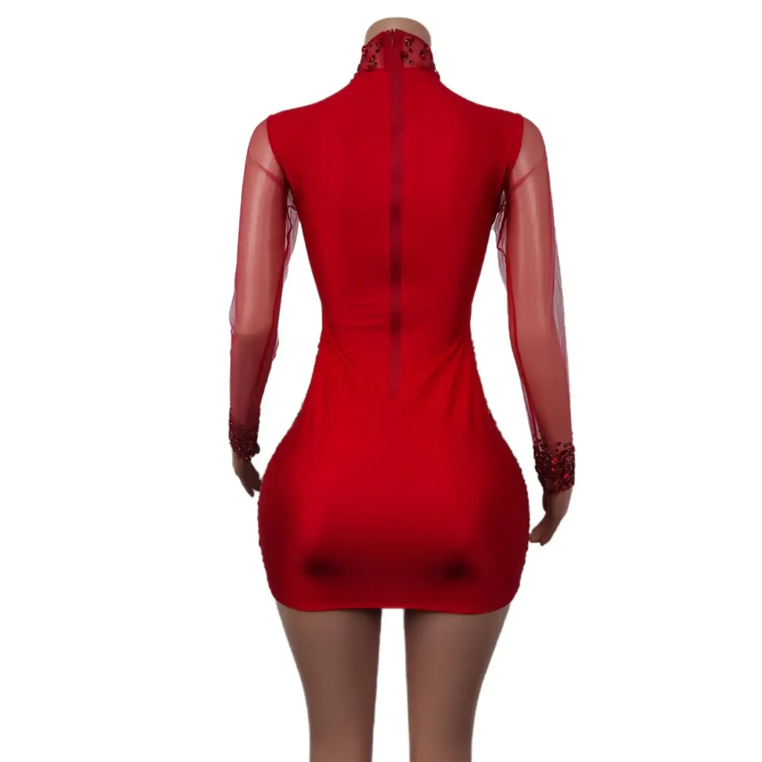 Strass Kleid Frauen Sexy Durchsichtig Kristall Party Abend Geburtstag Party Kleid Diamant Outfit Sänger Show Bühne Tragen