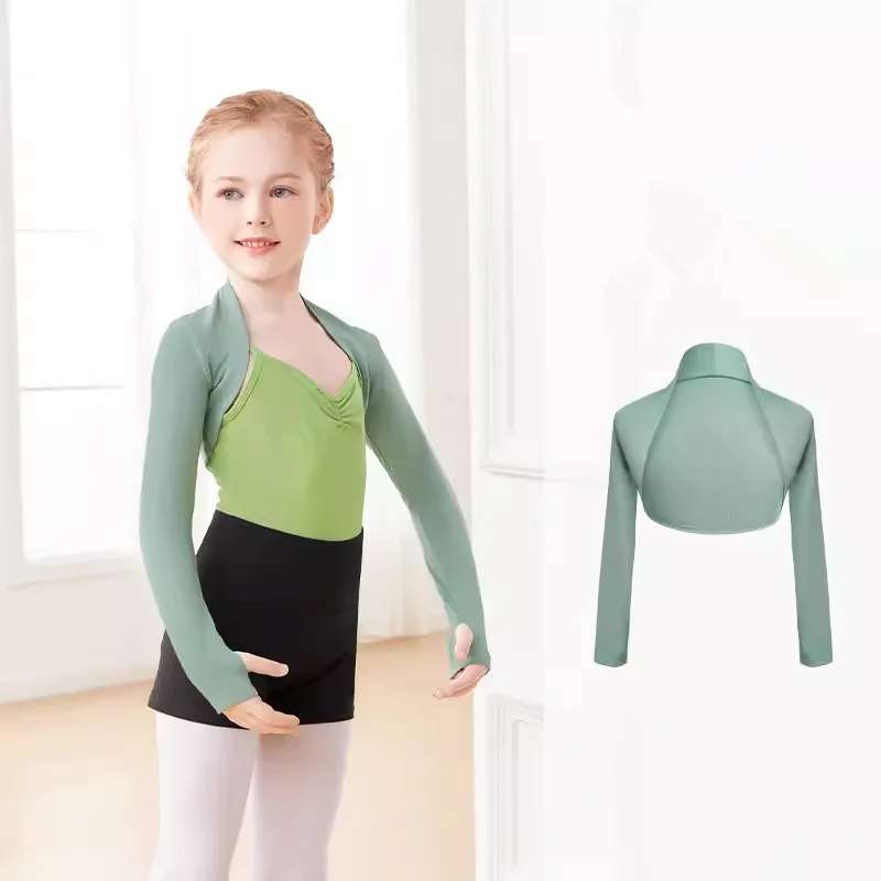 Ragazze Dance Coat Tops Ballet Dance Cropped Tops Modern classic Dance Coats manica lunga donna Teen Ballet Dance Outfits