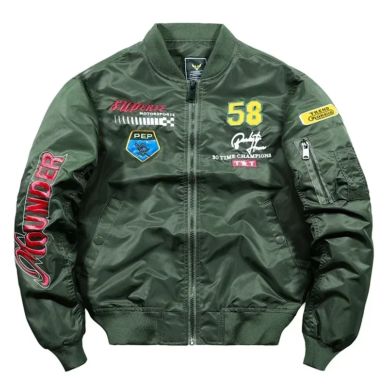 

Men's Jacket New Spring and Autumn Air Force MA1 Pilot Jacket Letter Embroidered American Trendy workwear Baseball Jacket