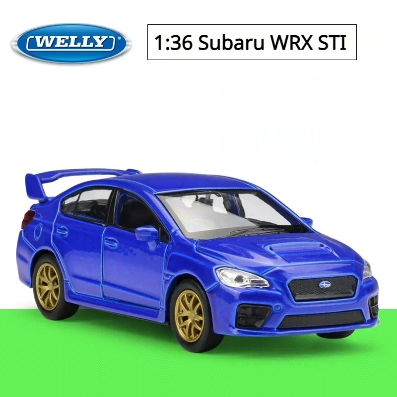 WELLY 1:36 Subaru lmpreza WRX STI Sports Car Simulation Alloy Car Model Crafts Decoration Collection Toy Tools Gift