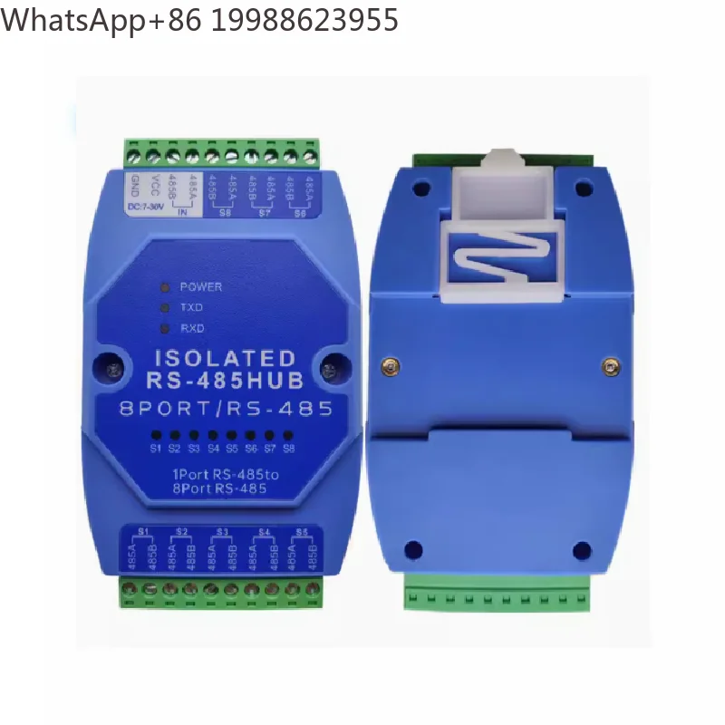 8-port 485 hub 8-channel rs485 splitter 485 sharer Industrial grade optically isolated repeater