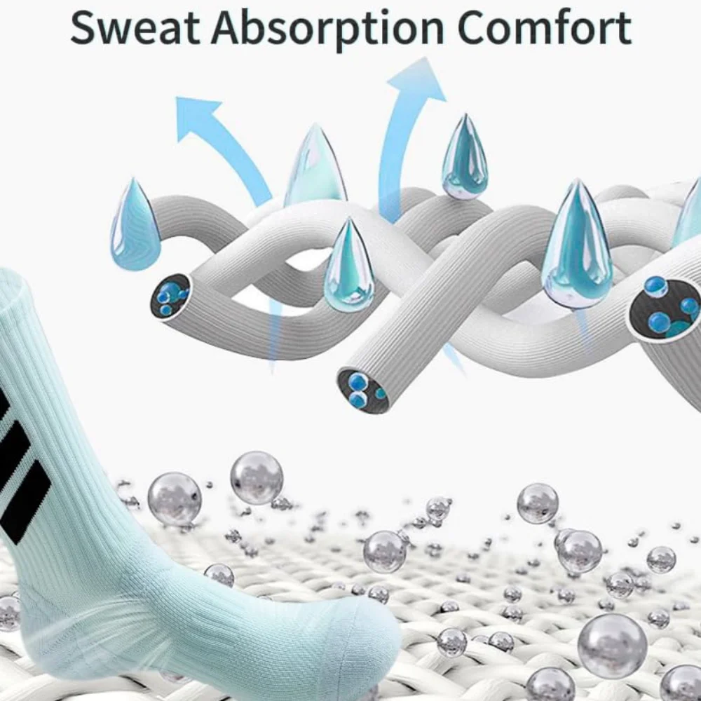 زوج واحد من الجوارب الرياضية للجنسين قابلة للتنفس وسريعة الجفاف ومضادة للانزلاق وماصة للعرق في الهواء الطلق والجري وكرة السلة وركوب الدراجات