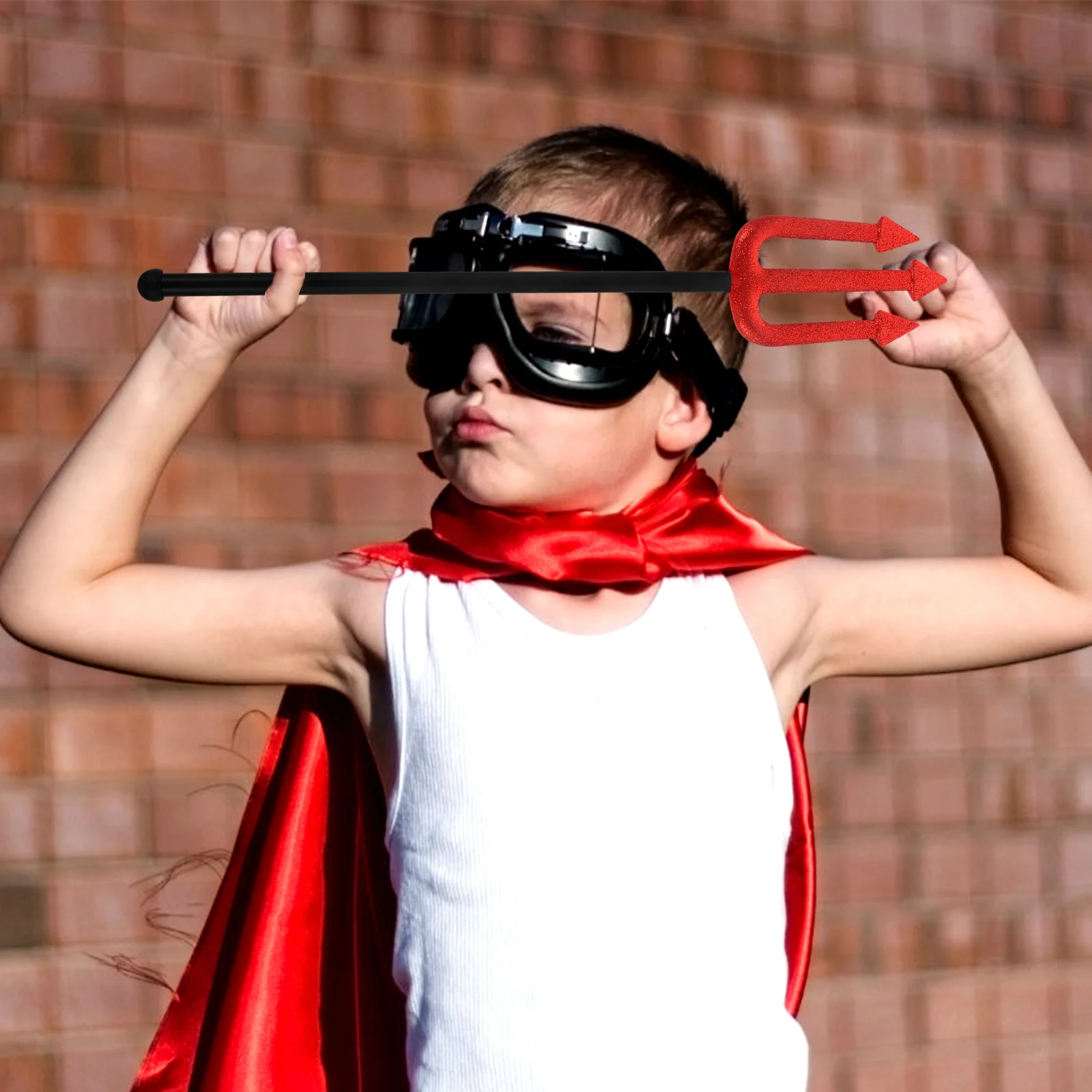 3 قطعة شوكة الملعب التأثيرية الشيطان مقبض قابل للفصل ديكور عملي للهالوين شوكة الشيطان التأثيرية