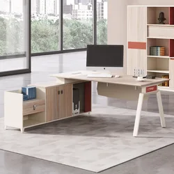 Mesa De ordenador De almacenamiento De madera, cajones De Escritorio De Oficina De lectura ejecutiva moderna y estética grande, muebles De Escritorios De Oficina