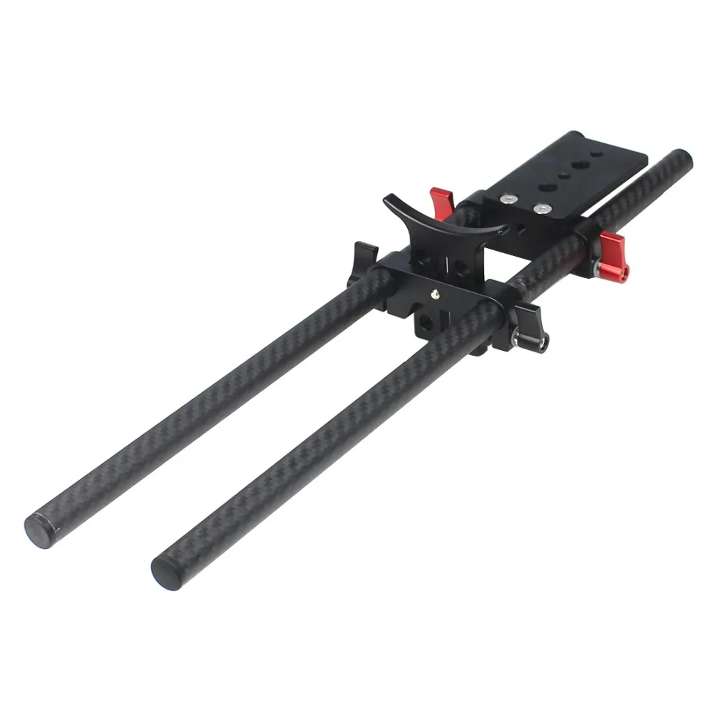 2 Stück 10cm 25cm 30cm 40cm Carbonfaserrohr mit 15mm Teleobjektivhalterung für Rig-Schienen-Klemmsystem Follow Focus SLR-Kameras – Detail 24