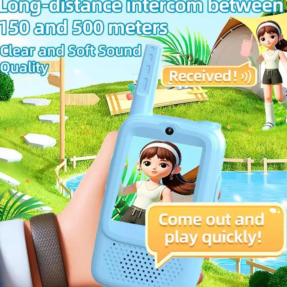 Talkies-walkies vidéo pour enfants, talkies-walkies rechargeables pour enfants, jouets d'intérieur et d'extérieur pour jeux, fêtes, camping, cadeau de Noël