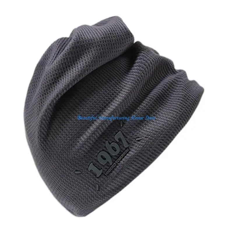 

E56A Adult Knitted Thicken Ear Protect Beanie Winter Student Outdoor Cycling Skiing Climbing Hat Cold Weather Keep Warm Hat