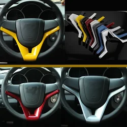 Car Steering Wheel Trim Cover Sticker For Chevrolet for Cruze Sedan Hatchback2009 2010 2011 2012 2014 Chrome  Accessories