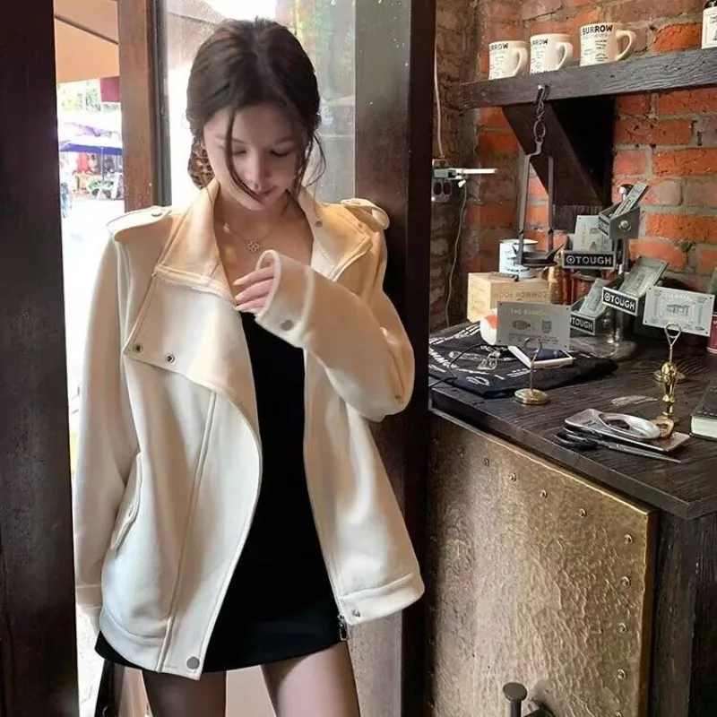 

Женское осенне-зимнее повседневное трендовое свободное пальто с воротником-стойкой и длинными рукавами, женские модные темпераментные универсальные повседневные куртки, топы