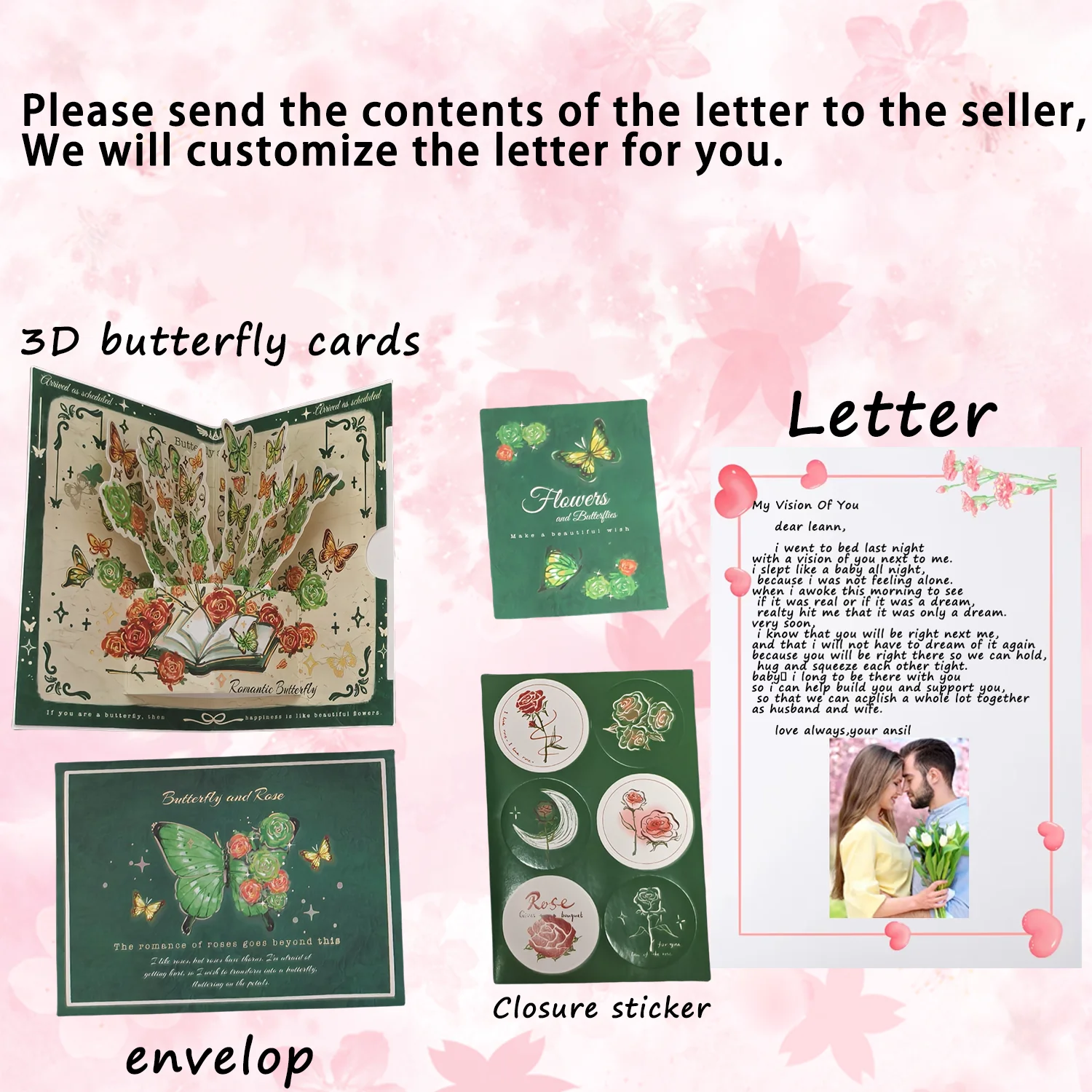 رسالة أظرف مخصصة ذاتية الصنع ، تخصيص رسالة عيد الحب ، رسائل نعمة الصديق ، طباعة وثائق الشركة ، رسالة بريد #5