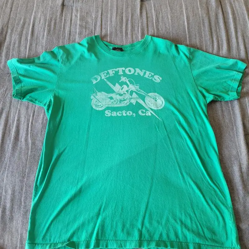 ديفتونز تي شيرت نو ميتال باند أخضر للرجال مقاس XL