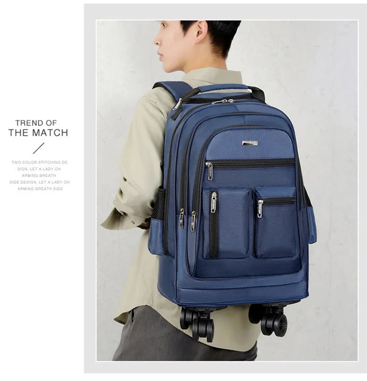 Business-Rucksack für den Außenhandel, Großer Multifunktionaler Doppel-Rucksack, Studentenrucksack, Leichtgewichtig – Detail 21