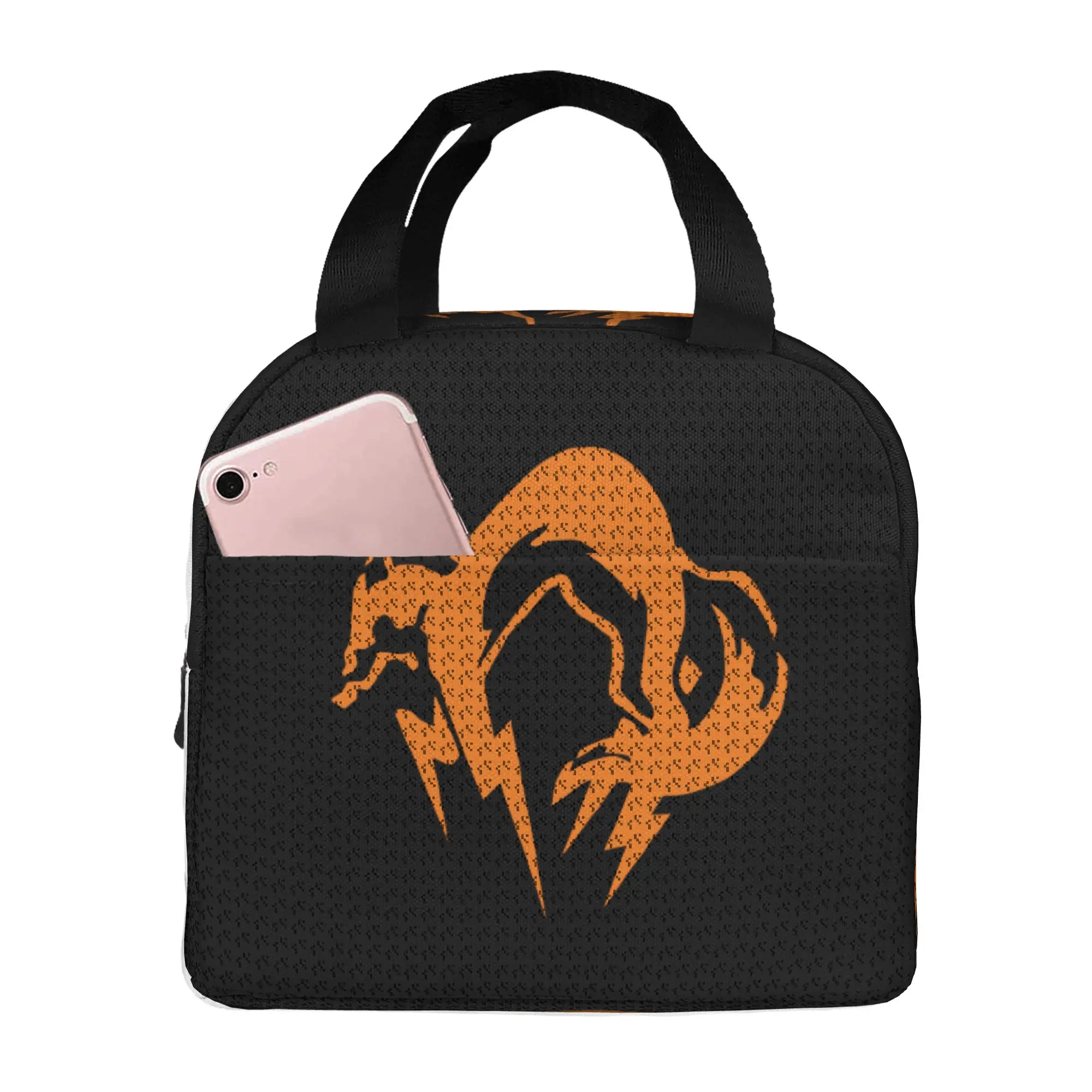 Metal Gear Solid Fox Logo Insulated Lunch Bag for Women Portable Video Game Thermal Cooler Bento Box Office Work School