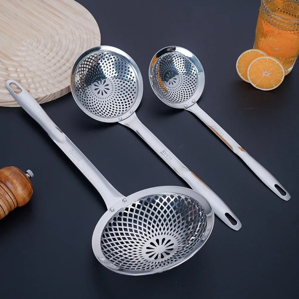 

Mesh Strainer 304 Stainless Steel Colander Skimmer Long Handle Kitchen Strainer Skimmer Kitchen Gadgets Cooking Tools