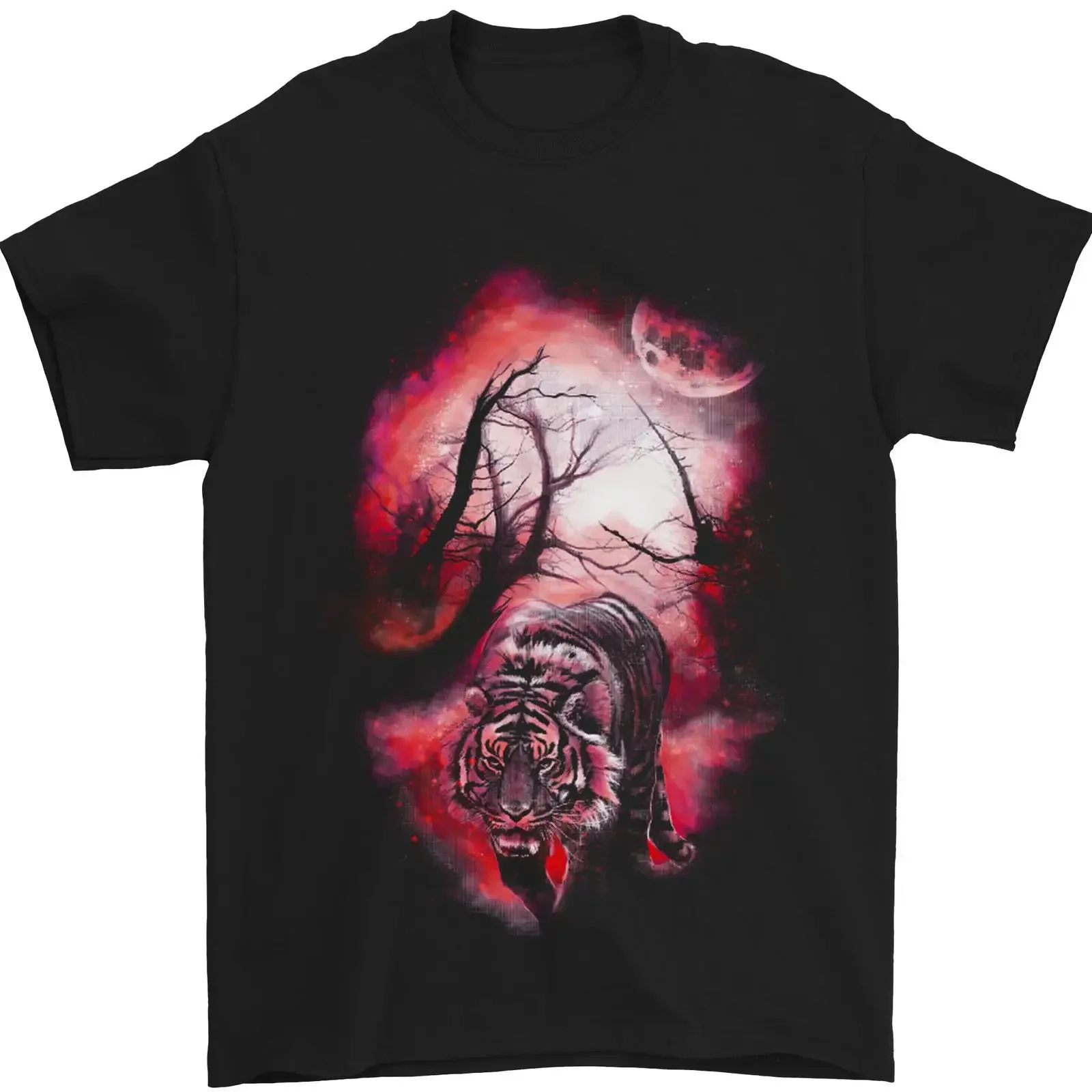 Enchanted Tiger Fantasy Spiritual Mystical Mens T Shirt 100 Cotton vintage Washed Stylish Unisex Slightly Stretched