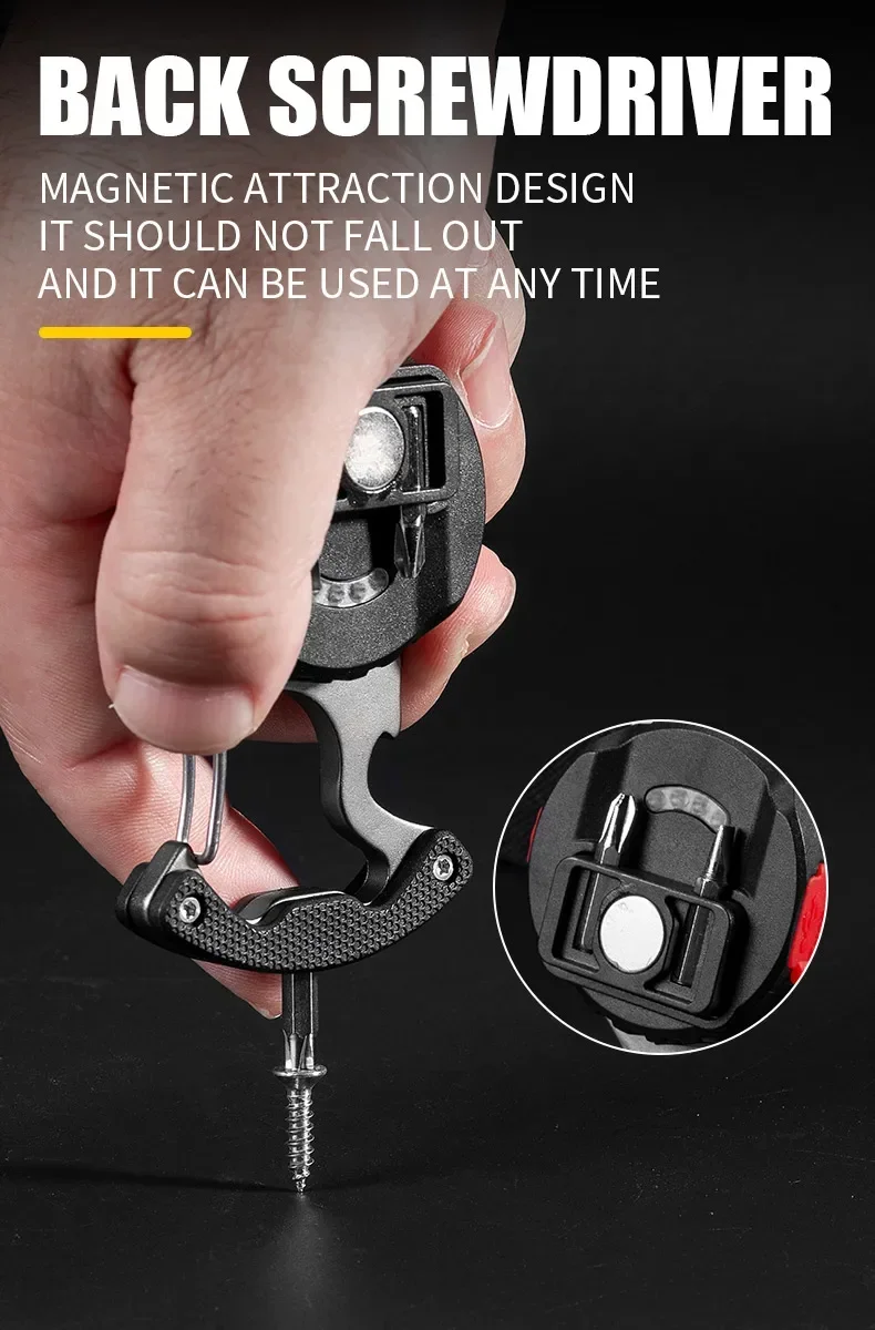 Mini LED Flashlight Work Light Portable Pocket Flashlight Keychains USB Rechargeable for Outdoor Camping Small Light Corkscrew