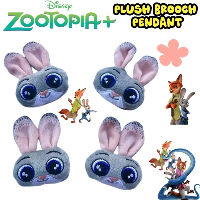 

Новый Disney Zootopia мультфильм товары Офицер кролика Джуди милая плюшевая брошь для одежды, обуви, шапок, заколок для волос и резинок для волос