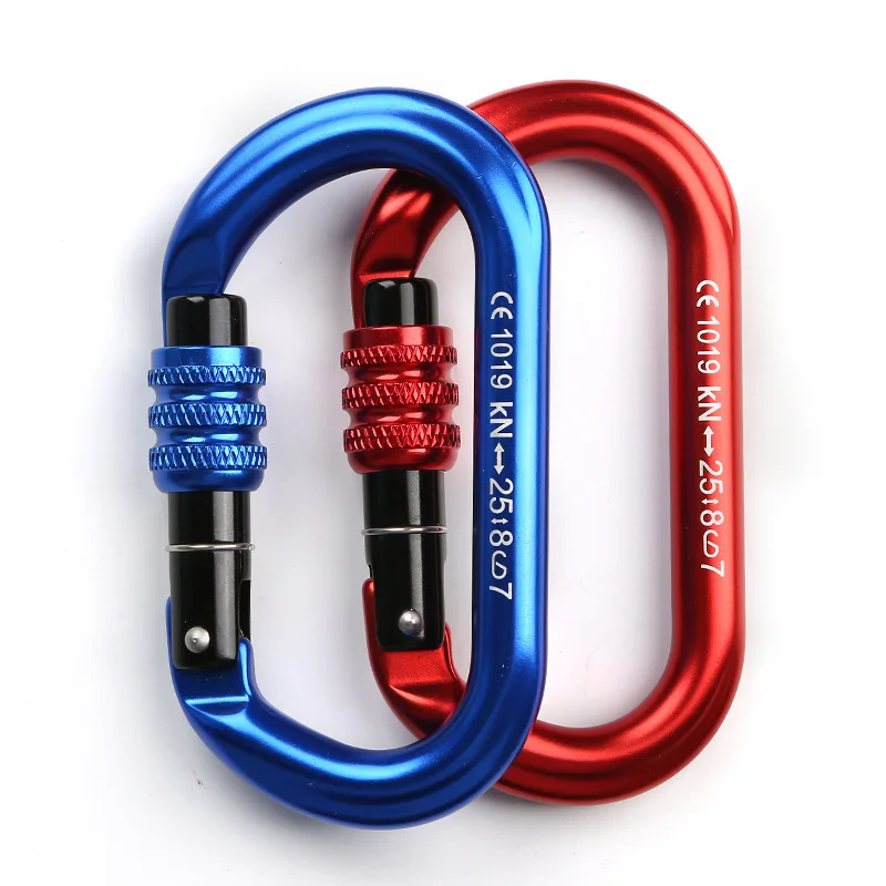 O-type lock buckle Automatic Safety Master Carabiner Multicolor 5500lbs Crossing hook Climbing Rock Mountaineer Equipment image 2