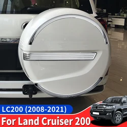 For Toyota Land Cruiser 200 2008-2021 2020 2019 Spare tire Chrome Decorative strip LC200 FJ200 Exterior upgraded Accessories