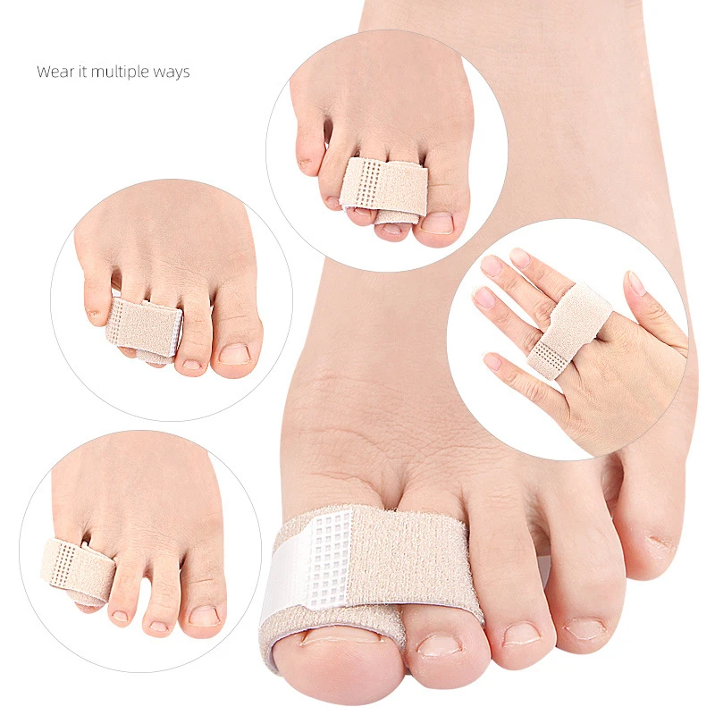 

10Pieces Finger Feet Care Toe Wraps Bandage Bunions Corrector Hammer Hallux Valgus Overlapping Orthotic Separators Straightener