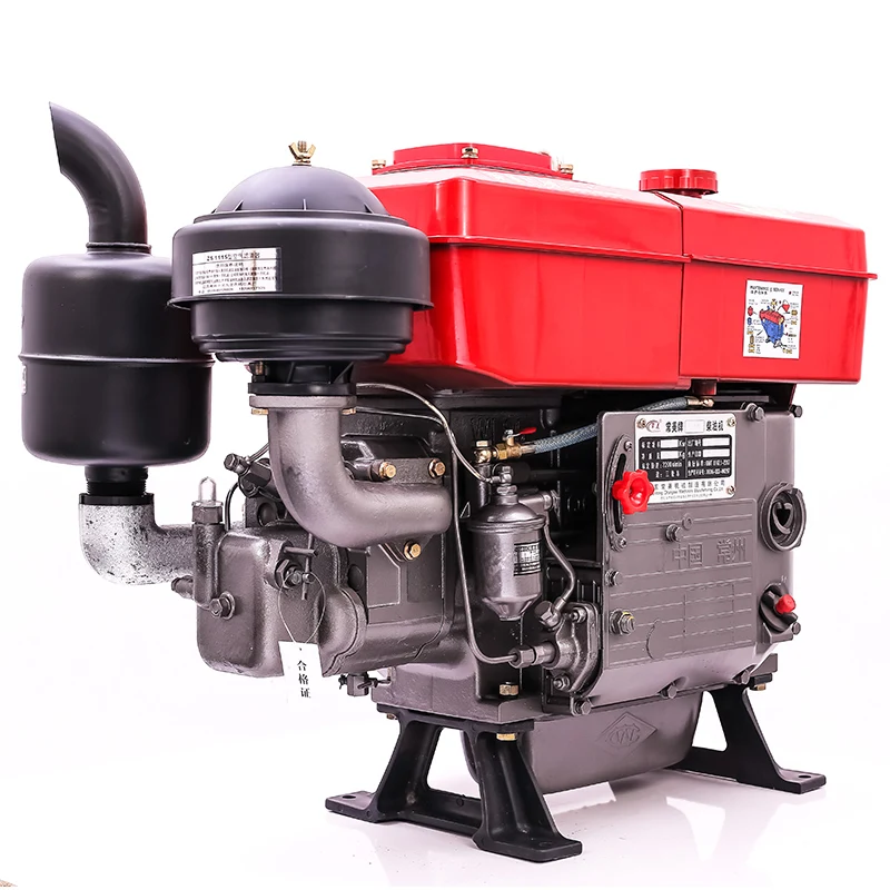 Single Cylinder Diesel Engine Electric Start Farm Watercooled Machinery Repair Shops Use Tractor Engines For 25 Horsepower Ships