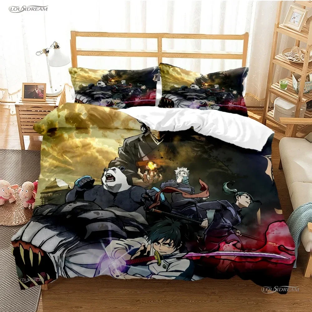 Cartoon Anime Jujutsu Kaisen Duvet Cover Comforter Bedding set Quilt Cover and Pillowcas for Teens Single Double Queen Kin g