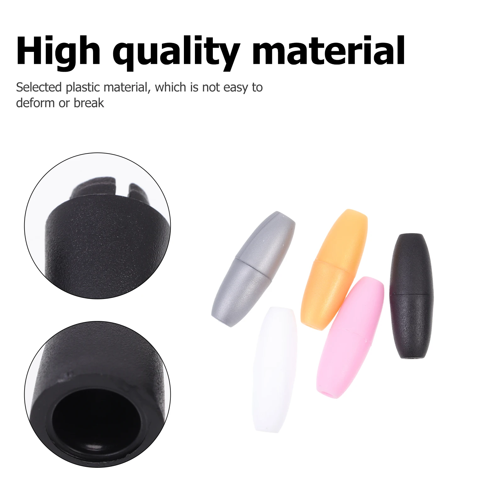 

50pcs 2 5mm Plastic Connector Buckles Colored Toggle Rope Clasps Beads for DIY Necklace Bracelet Lanyard Jewelry Accessories