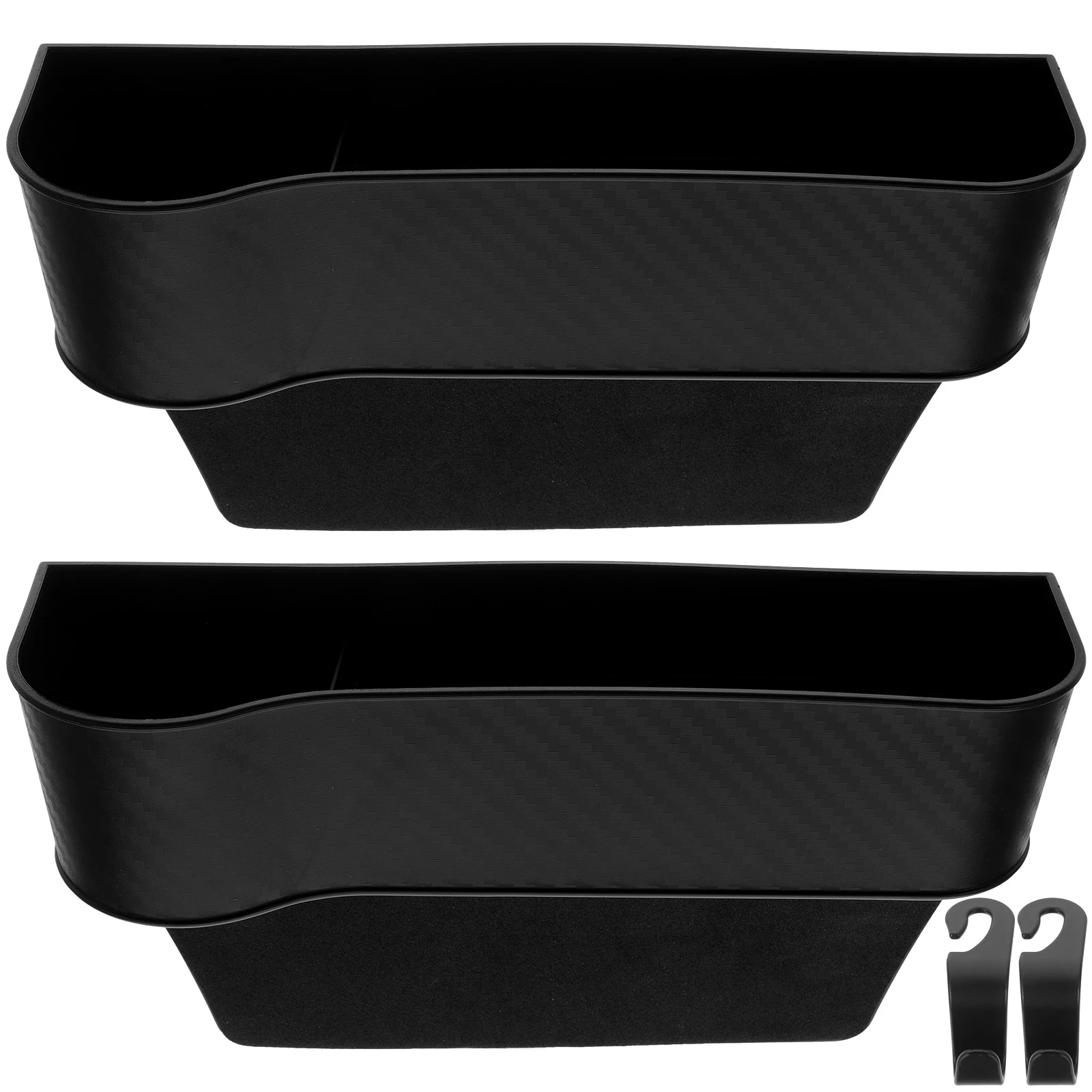 

2 Pcs Storage Boxes Set Car Middle Console Organizer Hook up between Seat Cupholder