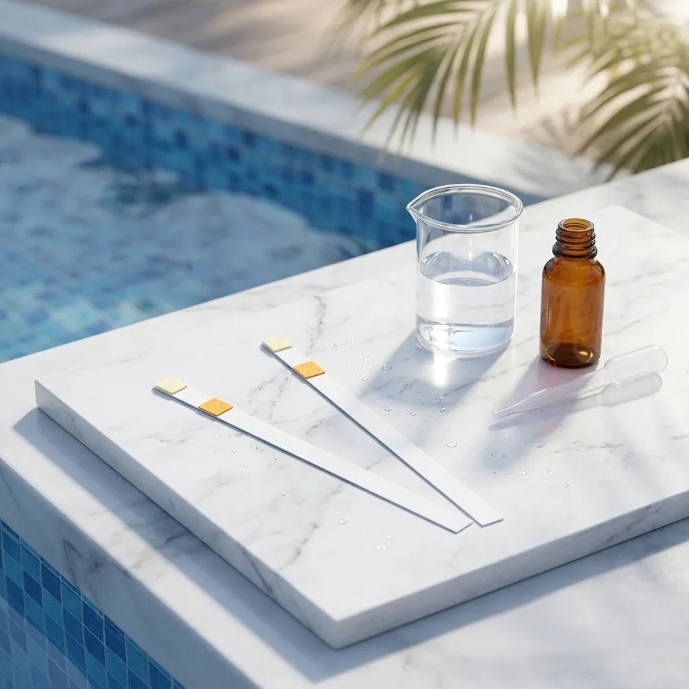Swimming Pool Tester Pool Test Strips 2-in-1 Functionality Fast Color Change Easy To Read Results Compact Bottle Design
