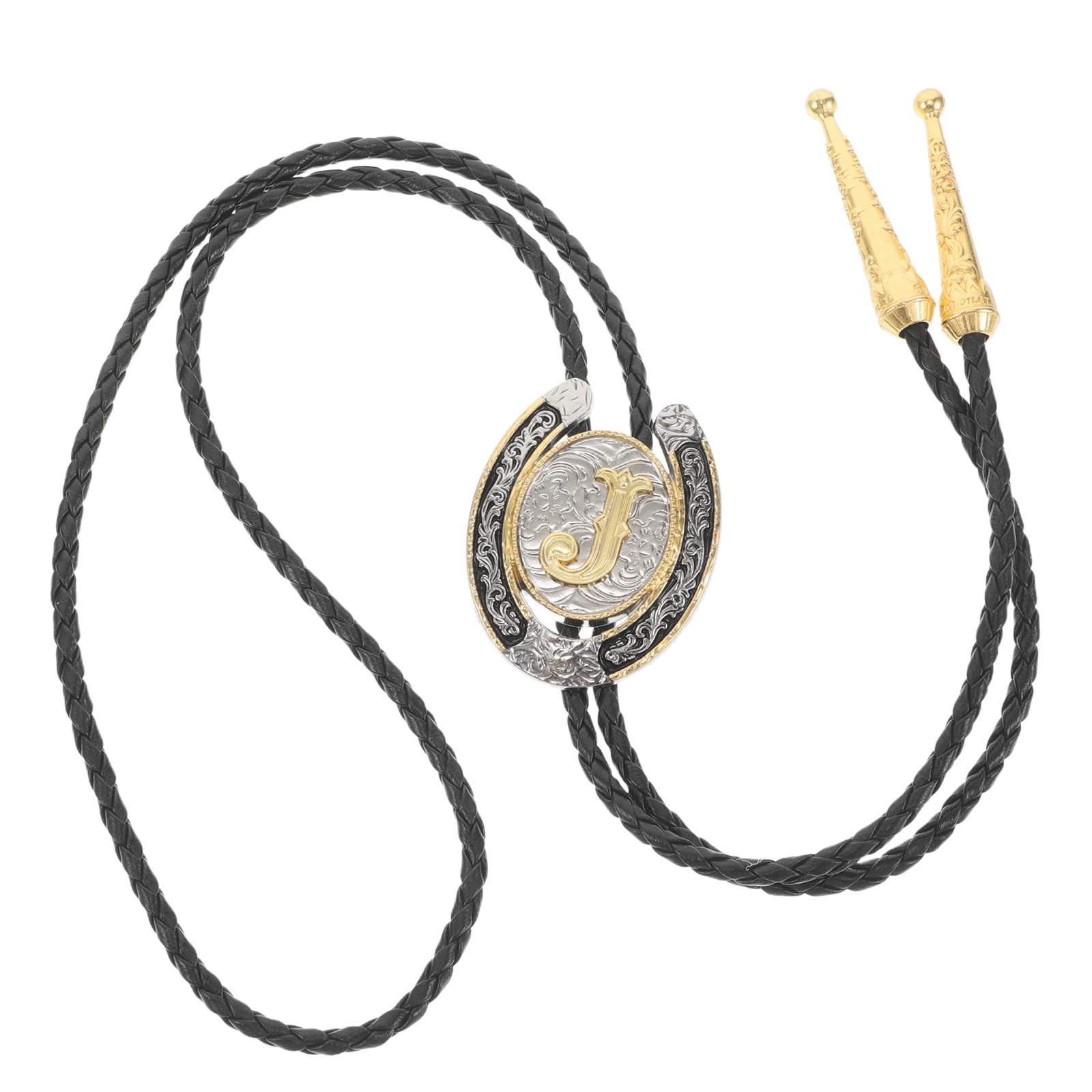 

Horseshoe U Shaped Denim Tie Western Cowboy Necktie Necklace Cord Durable Materials Exquisite Craftsmanship Versatile