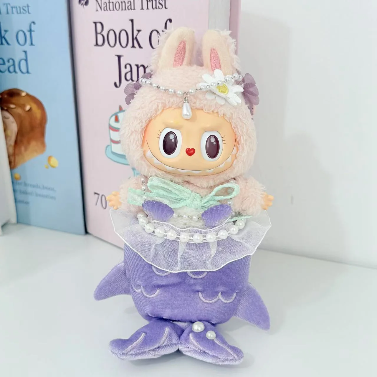 

10-17cm Cute Labubu Clothes Cartoon Beatyiful Purple Mermaid 4Pcs Set Plush Idol Doll Clothes Accessories Toys for Girls Gifts