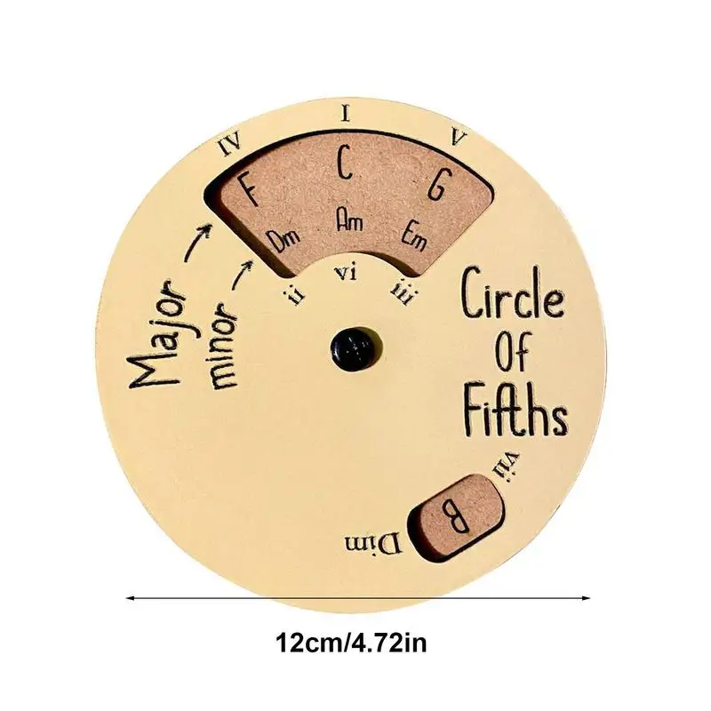 Circle Of Fifths Wheel Guitar Chord Wheel Wooden Melody Tool Musical Instruments And Accessories Chord Wheel For Musicians