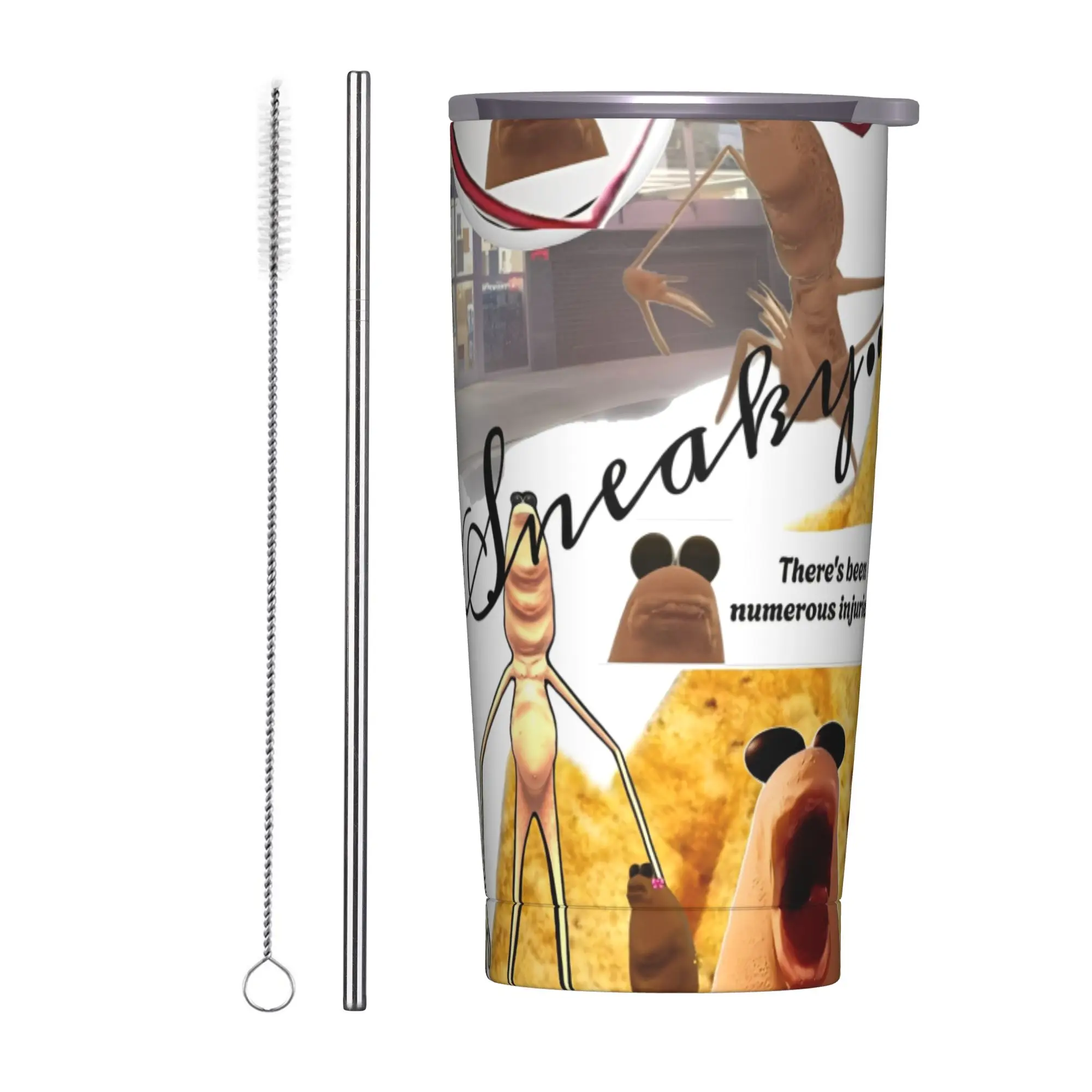 

Marcus the Worm Funny Meme Tumbler 20oz Stainless Steel Double Wall Vacuum Insulated Cup With Straw